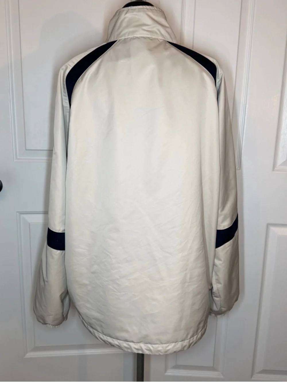 Vtg Polo Golf Ralph Lauren Full Zip Khaki Beige Navy Jacket Mens XL